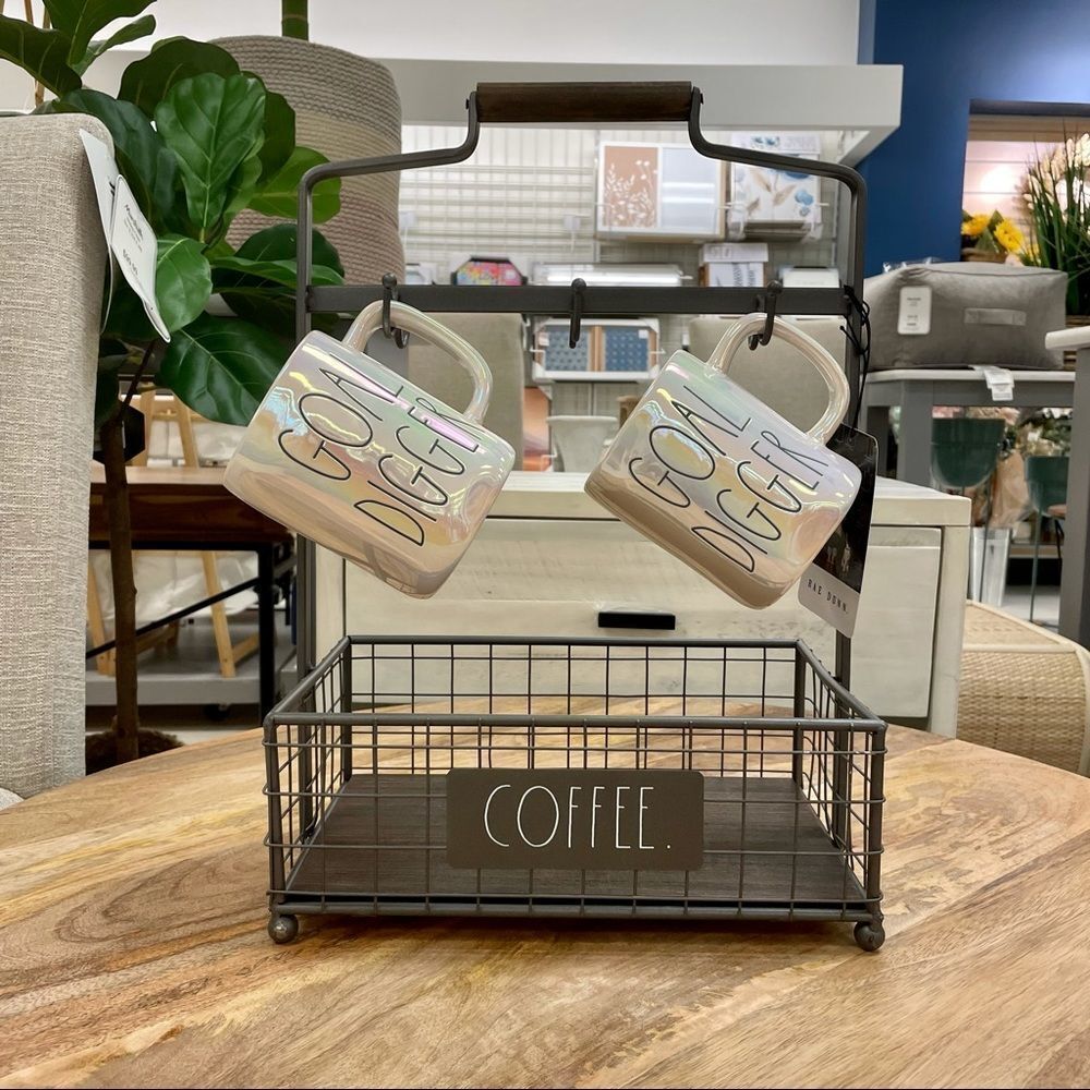 ☕️RAE DUN COFFEE FARMHOUSE MUG RACK TRAY STAND